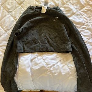 Vital seamless cropped long sleeve top